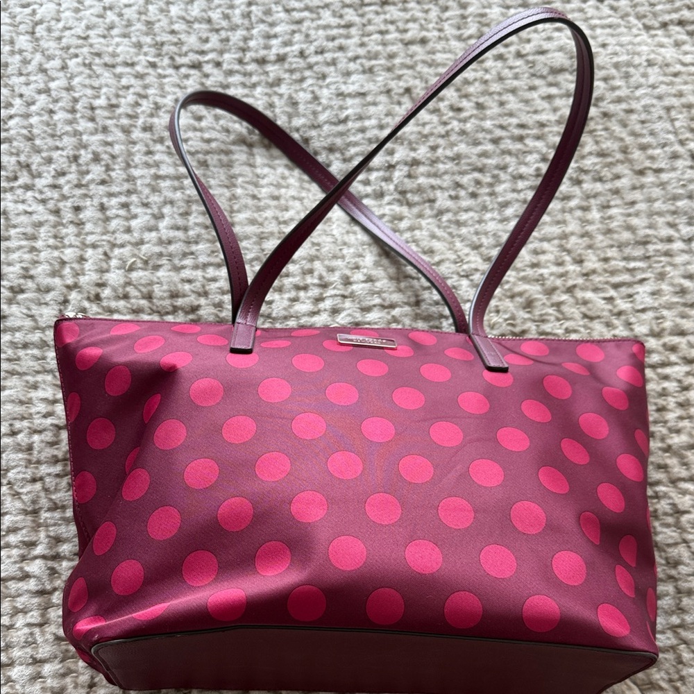 Kate Spade Pink Polka Dot Tote